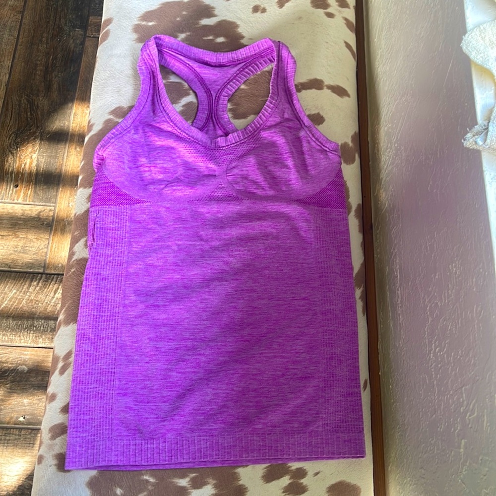 Workout, racer back, lavender top
